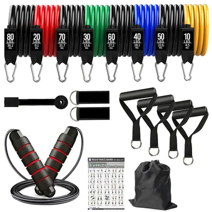 Fitness Exercises Resistance Bands Set - ALEGRE ATHLETICS