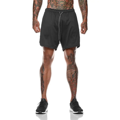 Men 2-in-1 Running Shorts